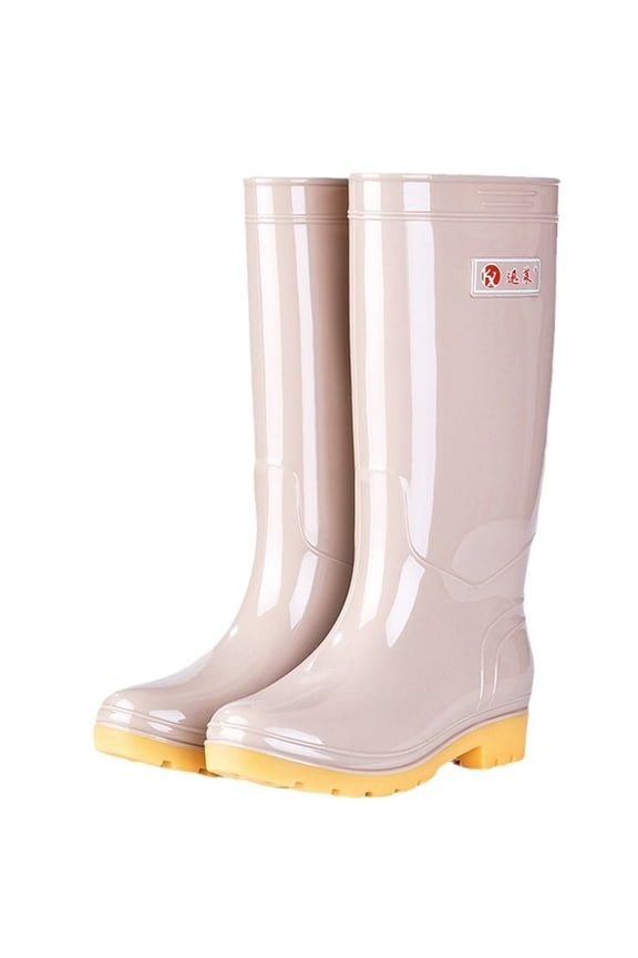 Women's Fashion Casual High Kitchen Cleaning Rain Boots Rain Boots for Women and Men Waterproof Rubber Boots Tall Knee High Rain Boots Comfortable Garden Boots No-Slip Rain Shoes