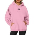 thumbnail image 1 of Women's Fashion Casual Hoodie with Elegant Bow Print and Convenient Front Pocket for Everyday Style, 1 of 5