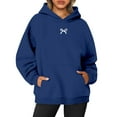 thumbnail image 1 of Women's Fashion Casual Hoodie with Elegant Bow Print and Convenient Front Pocket for Everyday Style, 1 of 5