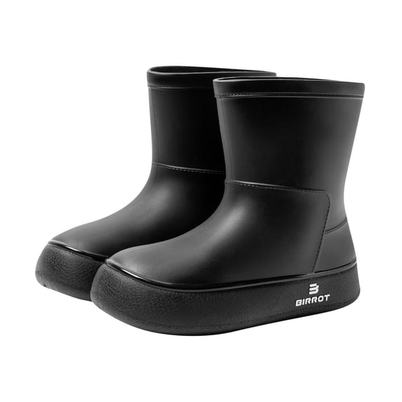 Women's Fashion Casual Japanese Style Solid Color Waterproof Mid Tube Rain Boots