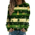 thumbnail image 1 of Women's Fashion Casual Long Sleeve Christmas Printed Neck Sweatshirt Top, 1 of 4