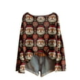 thumbnail image 1 of Women's Fashion Casual Long Sleeve Christmas Snowman Snowflake Print Pullover Top, Soft Lightweight Fabric for Extra Comfort, Regular Fit with Exquisite Pattern Design, Suitable L Red, 1 of 5