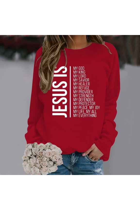 Women's Fashion Casual Round Neck God Letter Printed Hoodie Ladies Hooded Sweatshirts Good Vibe Sweatshirt Women Jacket with Hoodie Cute Fashion Top Women Ladies Small Zip up Jacket Cute Baggy Shirt