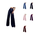 thumbnail image 1 of Women's Fashion Casual Sequined Pants, Sparkling High Waist, Wide Leg Flared Trousers, Shiny Loose Fit, Elastic Side Zipper, 1 of 6