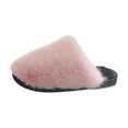 thumbnail image 1 of Women's Fashion Casual Slippers, Solid Color Cozy Velvet Indoor/Outdoor Footwear, Warm and Comfortable Mule Style Slippers, 1 of 6