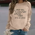 thumbnail image 1 of Women's Fashion Casual Solid Color Loose Long Sleeve Letter Print Round Neck Hoodie Dz Sweatshirt Fall Womens Sweater Hoodies for Women College Sweatshirts Women Ladies Sweat Shirt Distressed Top, 1 of 4