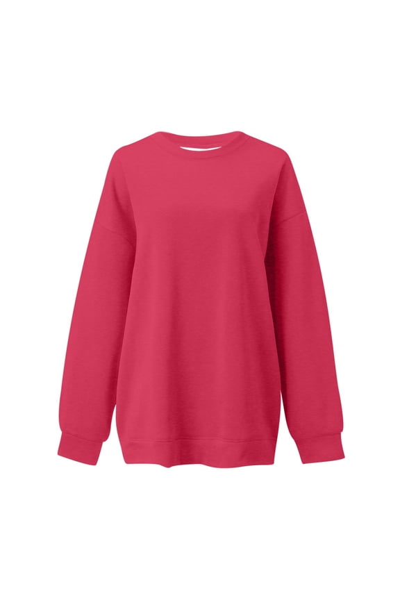Women's Fashion Casual Solid Color Loose Shoulder Round Neck Long Sleeve Hoodie Apparel Crop Top Full Zip Knit Jacket Women Dressy Hoodie Dresses Teen Girls Jackets Women 80s Sweatshirts for