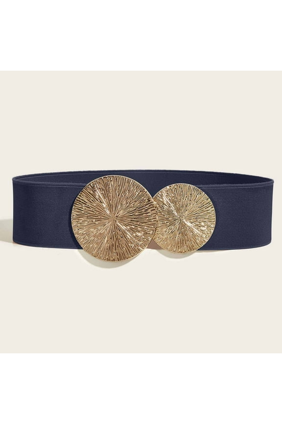 Women's Fashion Casual Solid Color Metal Buckle High Elasticity Cummerbund Belts for going out Clothing