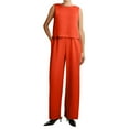 thumbnail image 1 of Women's Fashion Casual Solid Color Sleeveless Vest Casual Pants Suit, 1 of 2