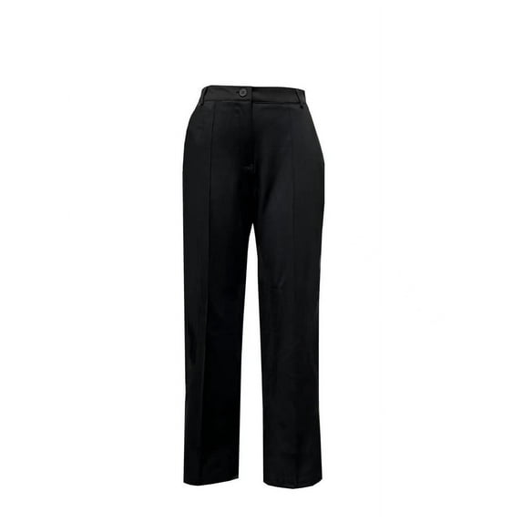 Women's Fashion Casual Solid-Color Straight-Leg Pants With Pockets for Chic and Practical Daily Wear,Black,2XL
