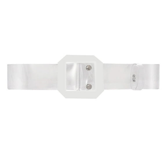 FELTECHELECTR Women Dress Belt Elegant Plastic Waist Belt Transparent 1Pack 4.1*1.3*0.2in Quick-Release Buckle