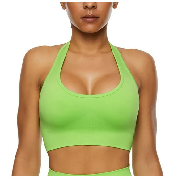 Women's Fashion Casual Yoga Clothes Hanging Neck Bra Women's Yoga Set