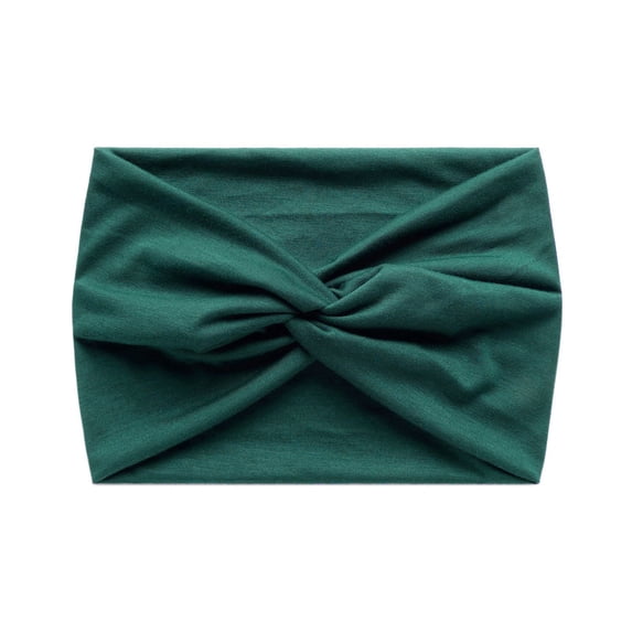 Women's Fashion Casual Yoga Hairband, Sports Elastic Wide Headband, Sweat Absorbing Workout Headband for Yoga, Gym and Running, Non-Slip Head Wrap-Green
