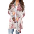 thumbnail image 1 of Women's Fashion Christmas Print Jacket, Long Sleeve Casual Cardigan Coat for Everyday Wear and Comfortable Outfits,Light pink,S, 1 of 6