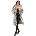 thumbnail image 1 of Women's Fashion Coat Winter New Leopard Print Hooded Long Sleeved Mid Length Warm Coat Coat winter coats for women, 1 of 9
