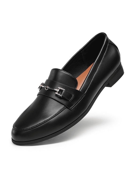 Women's Fashion Comfortable Loafers Leather Penny Loafers Flats Shoes