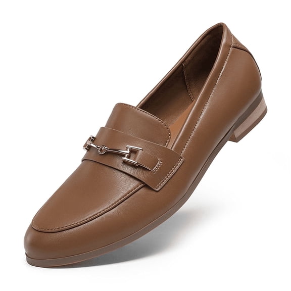 Dream Pairs Women's Fashion Comfortable Loafers Leather Penny Loafers Flats Shoes