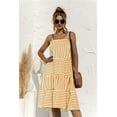 thumbnail image 1 of Women's Fashion Cool Stripped Spring Ruffle Slip Dress, 1 of 4
