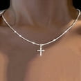 thumbnail image 1 of Women's Fashion Cross Pendant Necklace Shiny, 1 of 2