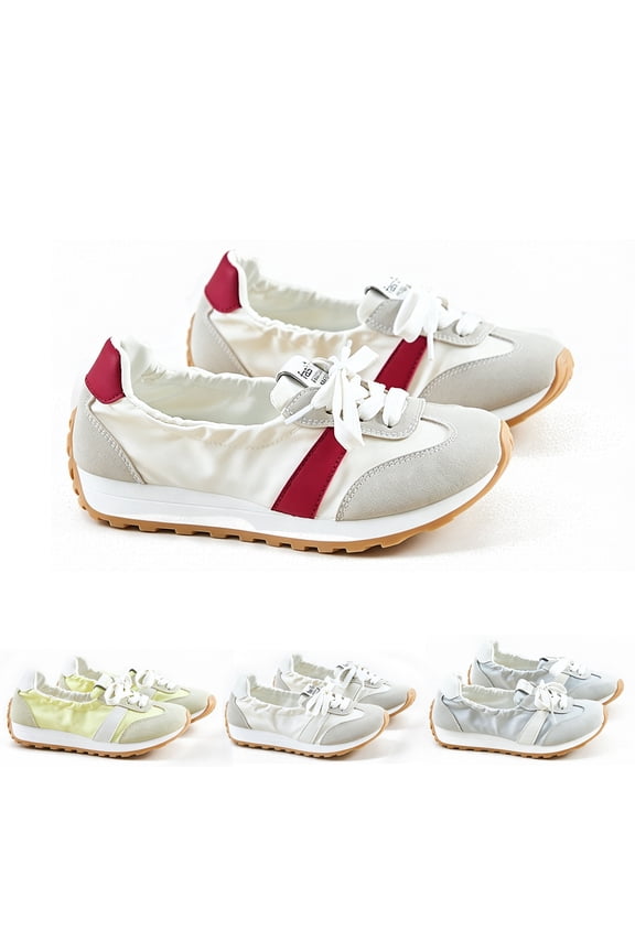 Women's Fashion Dad Sneakers - Comfortable and Breathable Trainers with Shallow Mouth -Height Increasing Platform - Summer