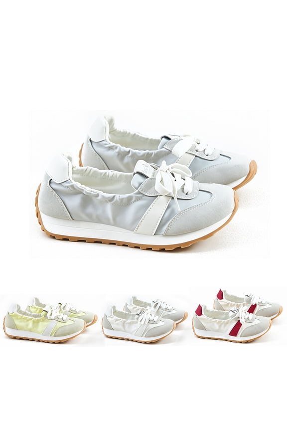 Women's Fashion Dad Sneakers - Comfortable and Breathable Trainers with Shallow Mouth -Height Increasing Platform - Summer