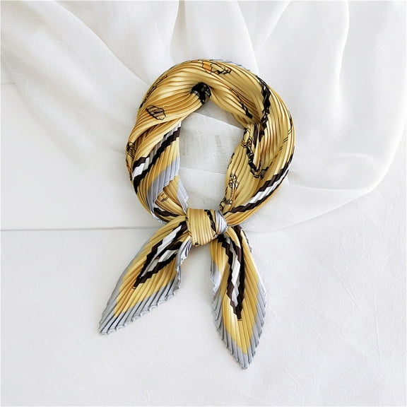 Women's Fashion Elegant Soft Satin Square Chiffon Scarf Set Head Neck Multiuse Colors Available