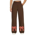 thumbnail image 1 of Women's Fashion Embroidered High Waist Casual Sport Sweatpants with Decorative Pocket Design for Everyday Comfort and Comfortable Sweatpants for Women Relaxed Fit Pant, 1 of 3