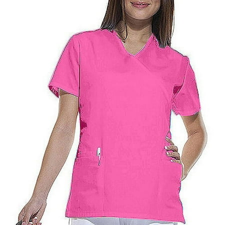 Women's Fashion Essentials Mock Wrap Scrub Top