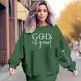 thumbnail image 1 of Women's Fashion Floral Print Pullover Sweatshirt Casual Hoodie Style Top Pullover Women Color Striped Hoodie Active Jacket Women Blouse And Pants Set Womens Sweatshirts Hoodies Heavy Zip Hoodies Women, 1 of 3