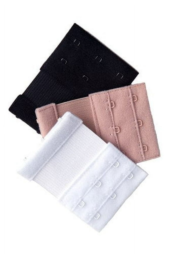 Women's Fashion Forms 234 Soft Back Bra Extenders (Assorted 3 Hook)
