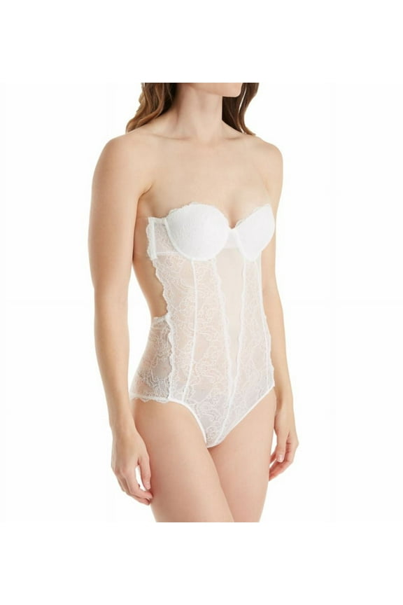 Women's Fashion Forms 29073 Lace Backless Strapless Bodysuit (Off White XL)