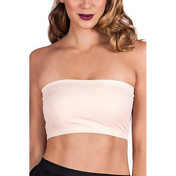 Women's Fashion Forms 29667 Laser Cut Bandeau Bra (Black M)