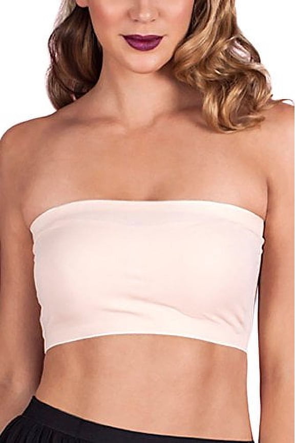 Women's Fashion Forms 29667 Laser Cut Bandeau Bra (Black S)