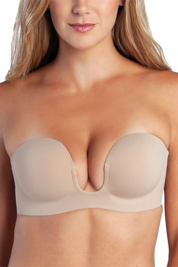 Women's Fashion Forms 29710 Voluptuous U Plunge Backless Strapless Bra (Nude B)