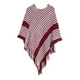 thumbnail image 1 of Women's Fashion Fringe Spring And Autumn Winter Batsleeve Sweater Pullover Striped Cape Sweater Shawl Ladies Wraps And Shawls Or Capes Shawl for Women plus Size Scarf Wraps for Women Evening Wraps And, 1 of 5