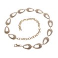 thumbnail image 1 of Women's Fashion Gold Tone Metal Oval Circle Chain Belt, 1 of 2