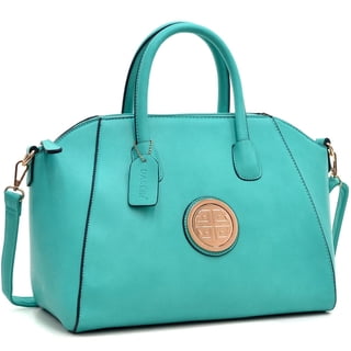 Women's Fashion Handbags Top Handle Tote Bags Vegan Leather Shoulder Purses, Turquoise