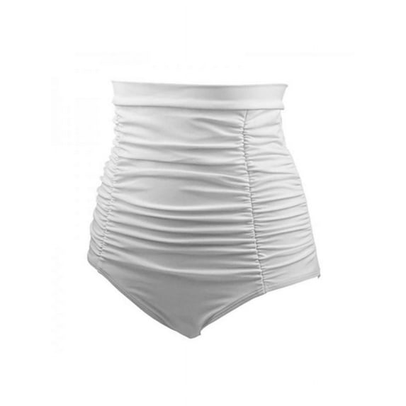Women's Fashion High Waist Bikini Ladies Pleated Swimming Briefs Shorts