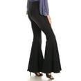 thumbnail image 1 of Women's Fashion High Waist Long Denim Bell Bottom Jeans Flared Pants, Black, XX-Large, 1 of 3