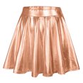 thumbnail image 1 of Women's Fashion High Waist Pleated Skater Skirt Flared A Line Mini Skort Shiny Metallic Loose Short Skirt Trendy Casual Wear, 1 of 6