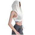 thumbnail image 1 of Women's Fashion Hooded Sleeveless Crop Knit Sweater Soft Comfortable Casual Solid Color Pullover Top for Fall Winter, 1 of 2