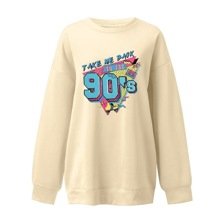 Women s Fashion Hoodie Take Me Back To The 90 s Oversized Sweatshirt 90s Outfit Shirt Vintage Pullover Tops For Birthday Party