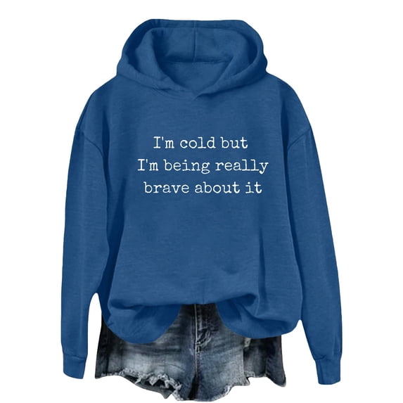 Women's Fashion Hoodies Cozy Letter Print Hooded Long Sleeve Top Daily Wear Womens Sweatshirts Size XXL