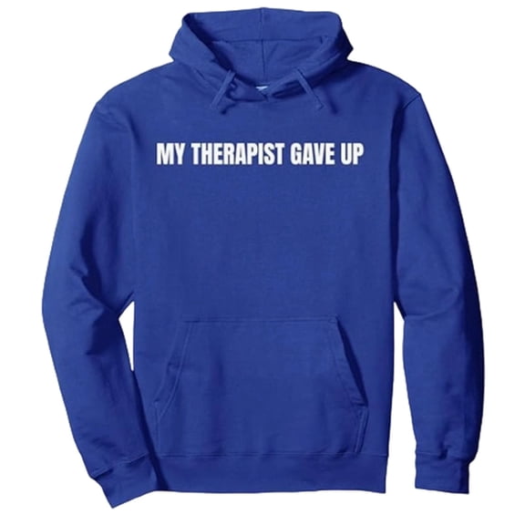 Women's Fashion Hoodies Letter Graphic Hooded Pullover with Pocket Slouchy Cozy Fit Women Sweatshirt Blue L