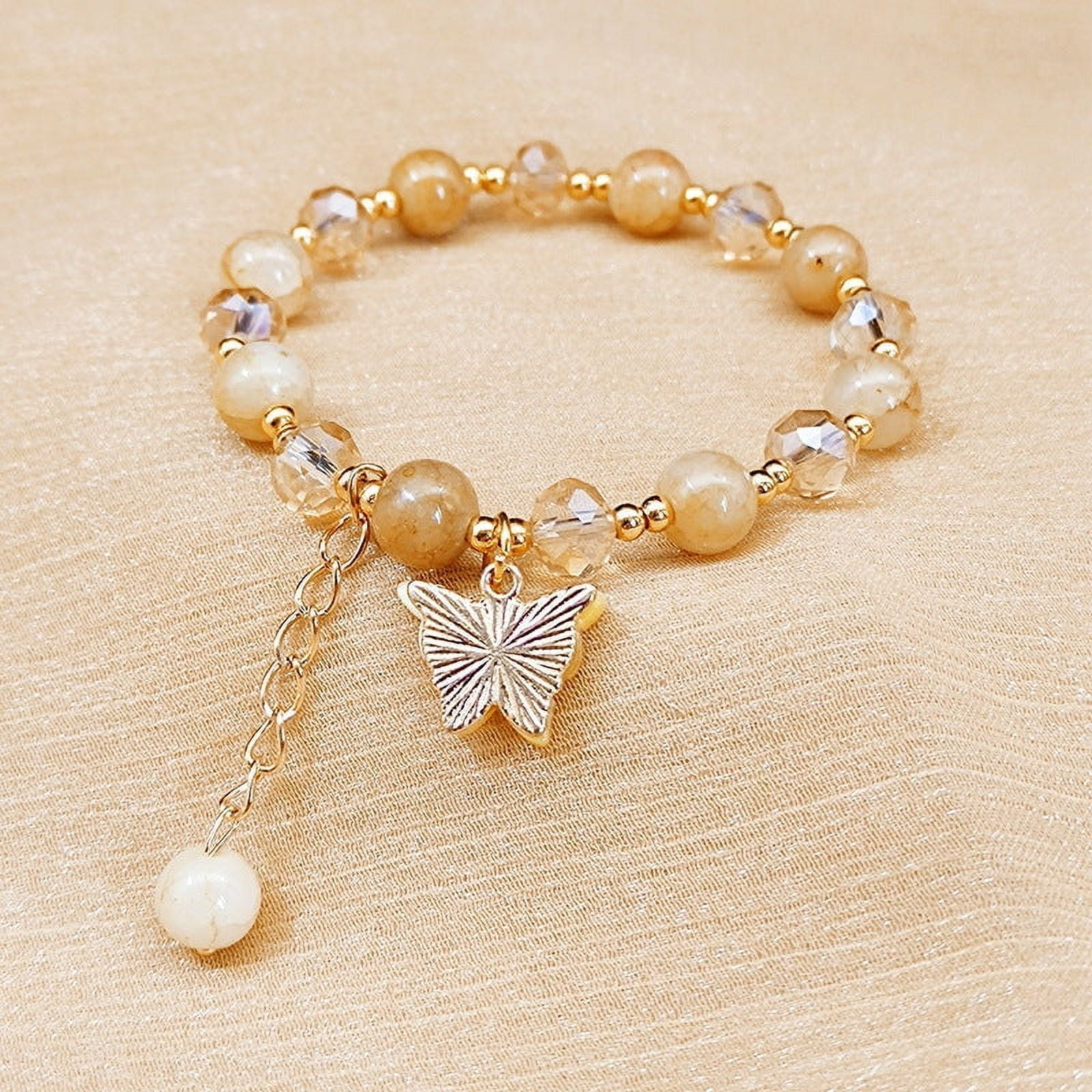Women's Fashion Imitation Jade Cracked Crystal Bracelet