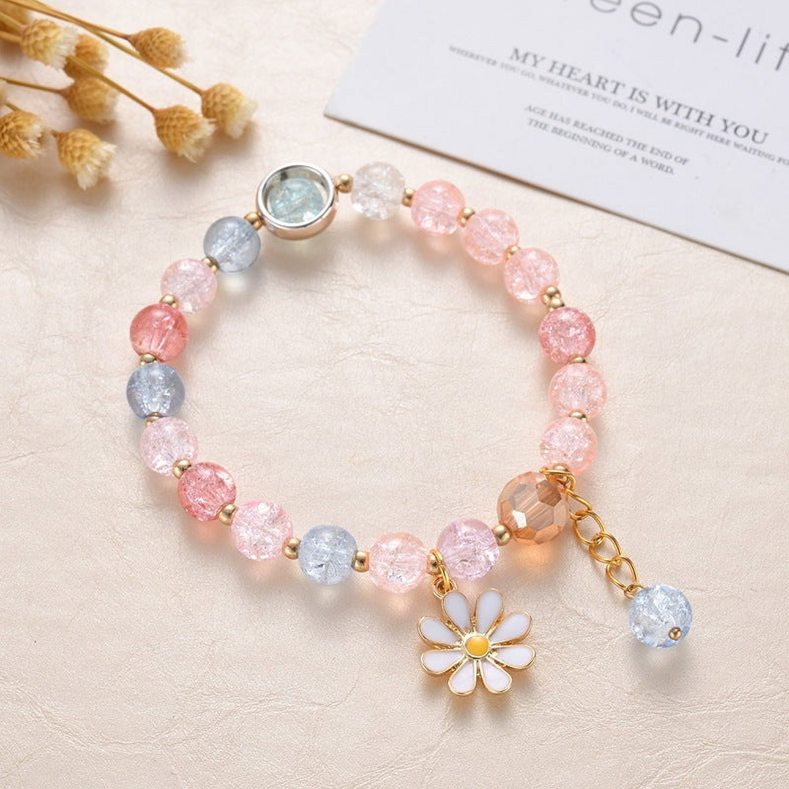 Women's Fashion Imitation Jade Cracked Crystal Bracelet