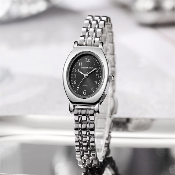 Women's Fashion Leather Watch, Small Dial Quartz Analog Timepiece with Textured Crystal, Minimalist Water Resistant Wristwatch, Gift