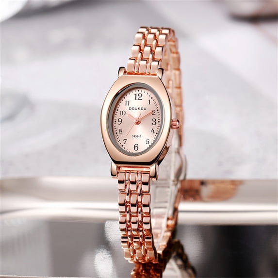 Women's Fashion Leather Watch, Small Dial Quartz Analog Timepiece with Textured Crystal, Minimalist Water Resistant Wristwatch, Gift