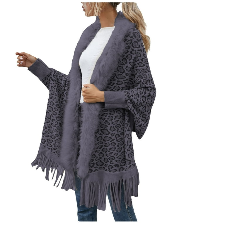 Long Sleeve Fringed Loose Knit Cardigan Long Sleeve Fringed Loose Knit Cardigan