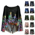thumbnail image 1 of Women's Fashion Long Sleeve Christmas Snowman Snowflake Print Jacket Cardigan for Fall and Winter, Cozy and Festive, Ideal as Christmas Sweaters for Women and Christmas Gifts,Black,Size L, 1 of 4